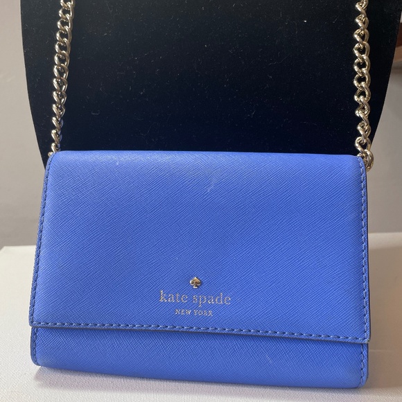 Handbags - Pre-loved Cross Body Kate Spade Blue clutch purse - flawed